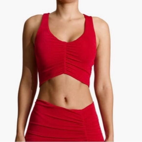 N By Naked Wardrobe NWT Shirred Crop Tank Top M - Picture 2 of 8